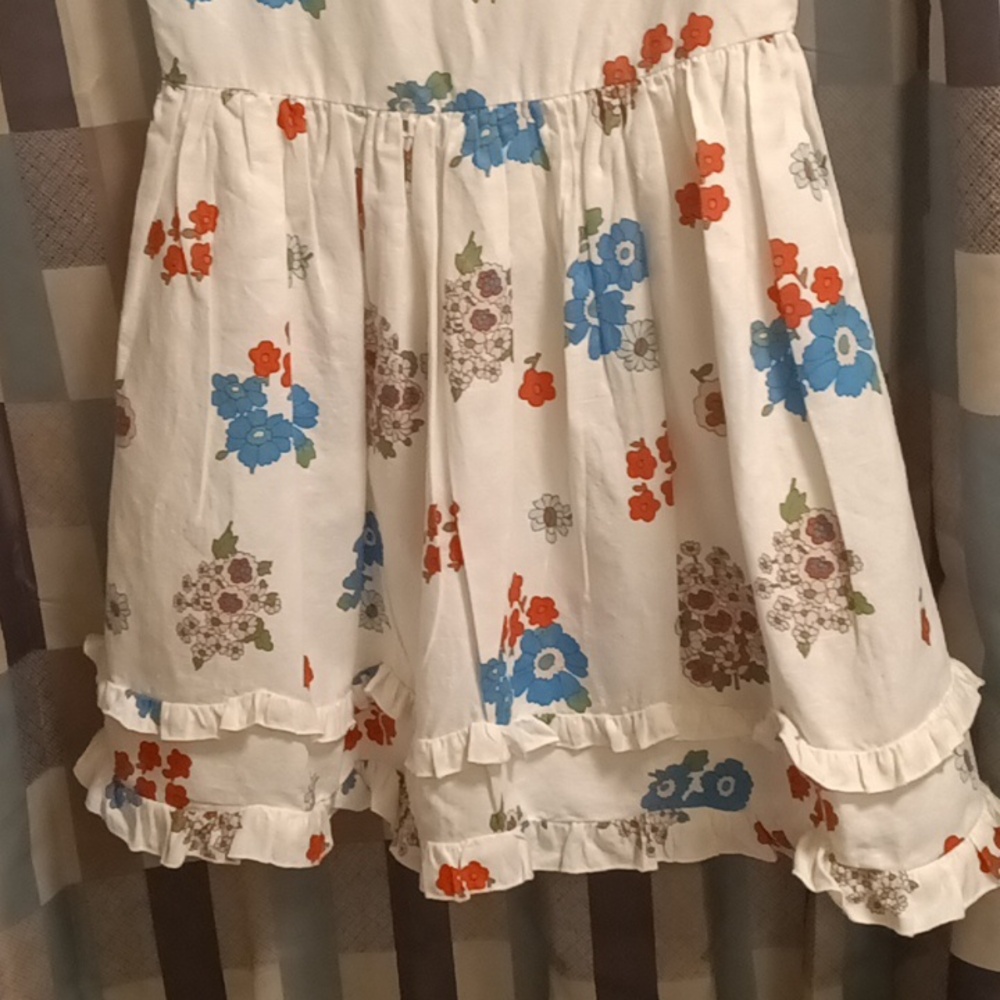 FINAL PRICE Mini Boden white multi-colored floral print dress - Picture 9 of 15
